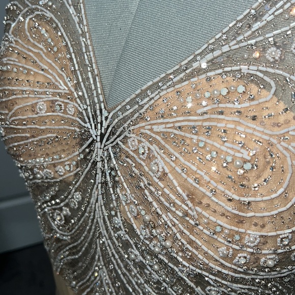 Willowby by watters butterfly beaded sheer bodysuit wedding style no 59601 - Picture 6 of 9